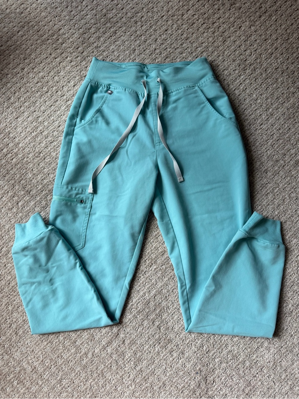 FIGS Woman’s Aqua Drawstring Scrub Pants size XS